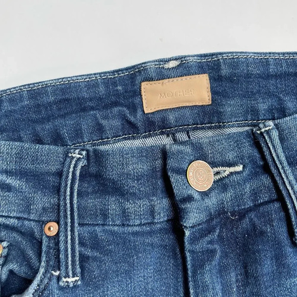 Mother The Looker Ankle Fray Skinny Jeans in Bazaar Adventures Size 26 - Picture 7 of 10